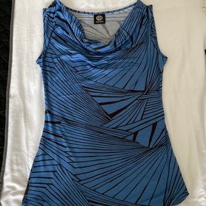 Blue and brown blouse. XS.